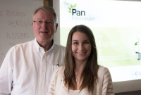 Magne Vegel var daglig leder fra 2013 til 2018. Her sammen med prosjektutvikler Veronika Bazika