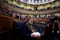 Den spanske nasjonalforsamlingen sier ja til statsminister Pedro Sanchez' nye mindretallsregjering.