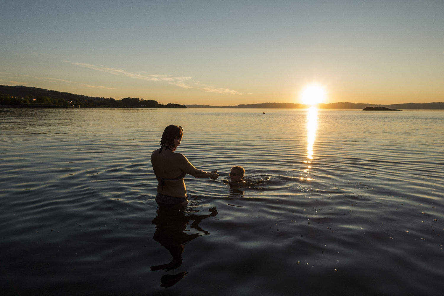 Også Trondheim har hatt uvanlig høye badetemperaturer denne sommeren.